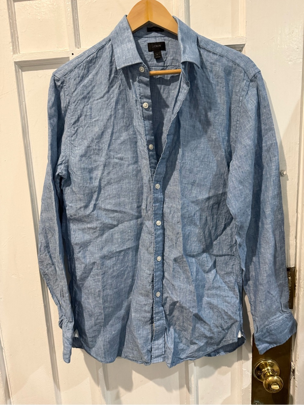J. Crew Men's Light Blue Chambray Button-Down Shirt